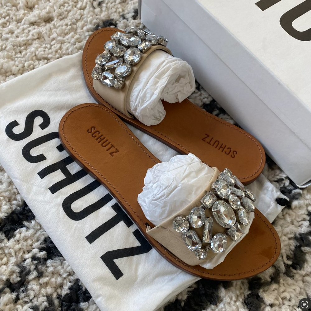 Schutz "Jolie" Leather Flat